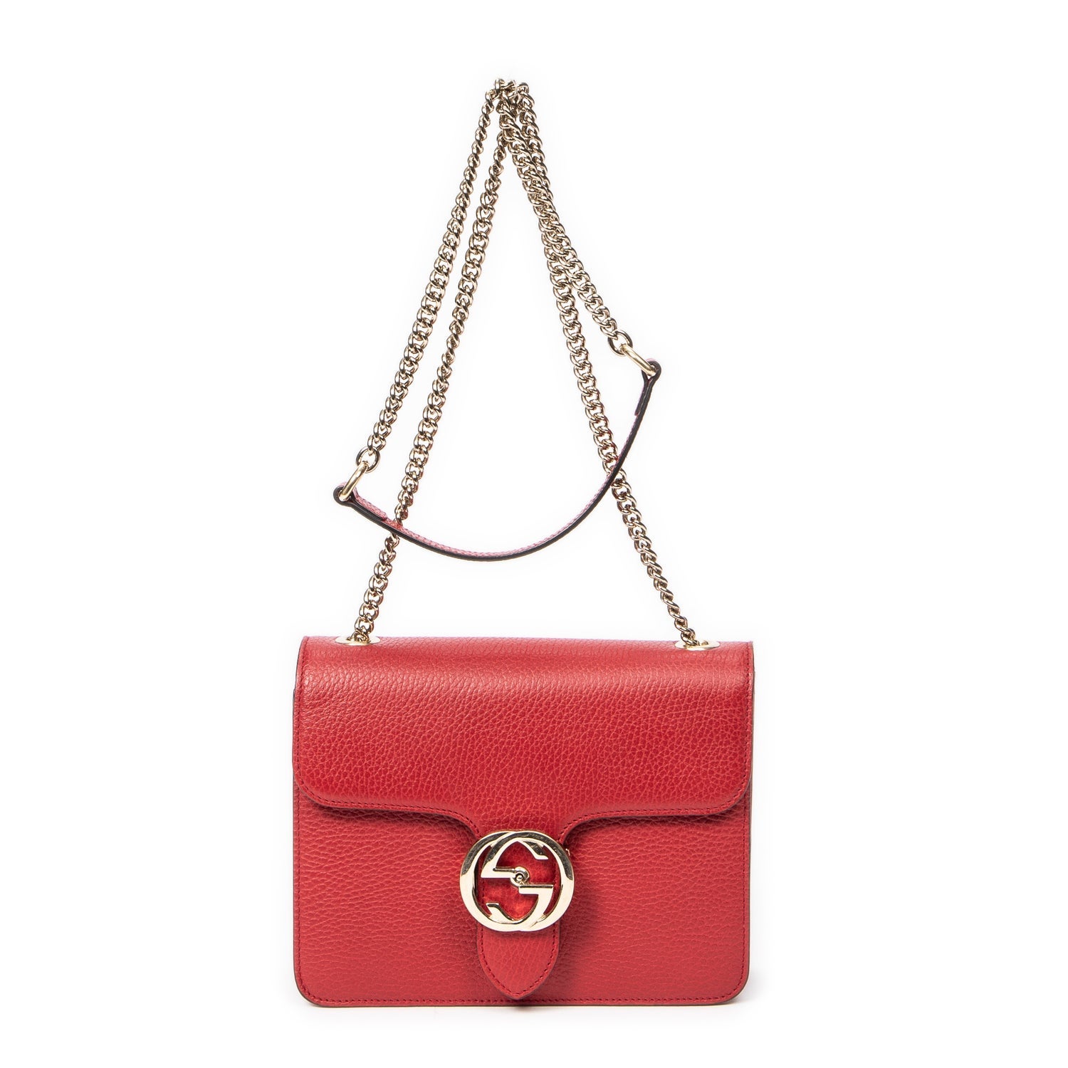 Gucci Calf Leather Dollar Interlocking G Small