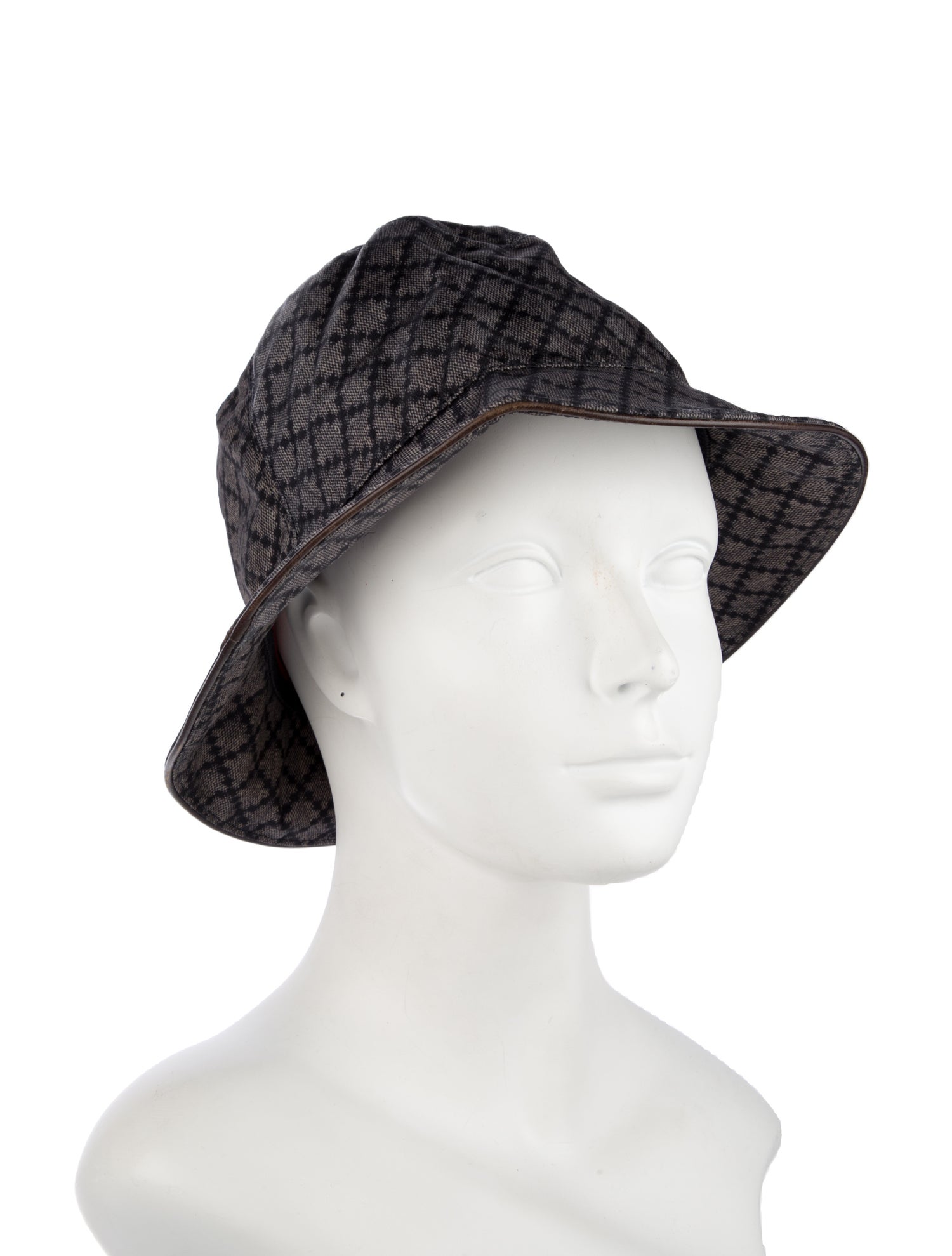 Gucci grey pattern print bucket hat