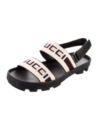 Gucci Canvas Graphic Print Sandals