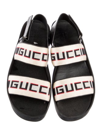 Gucci Canvas Graphic Print Sandals
