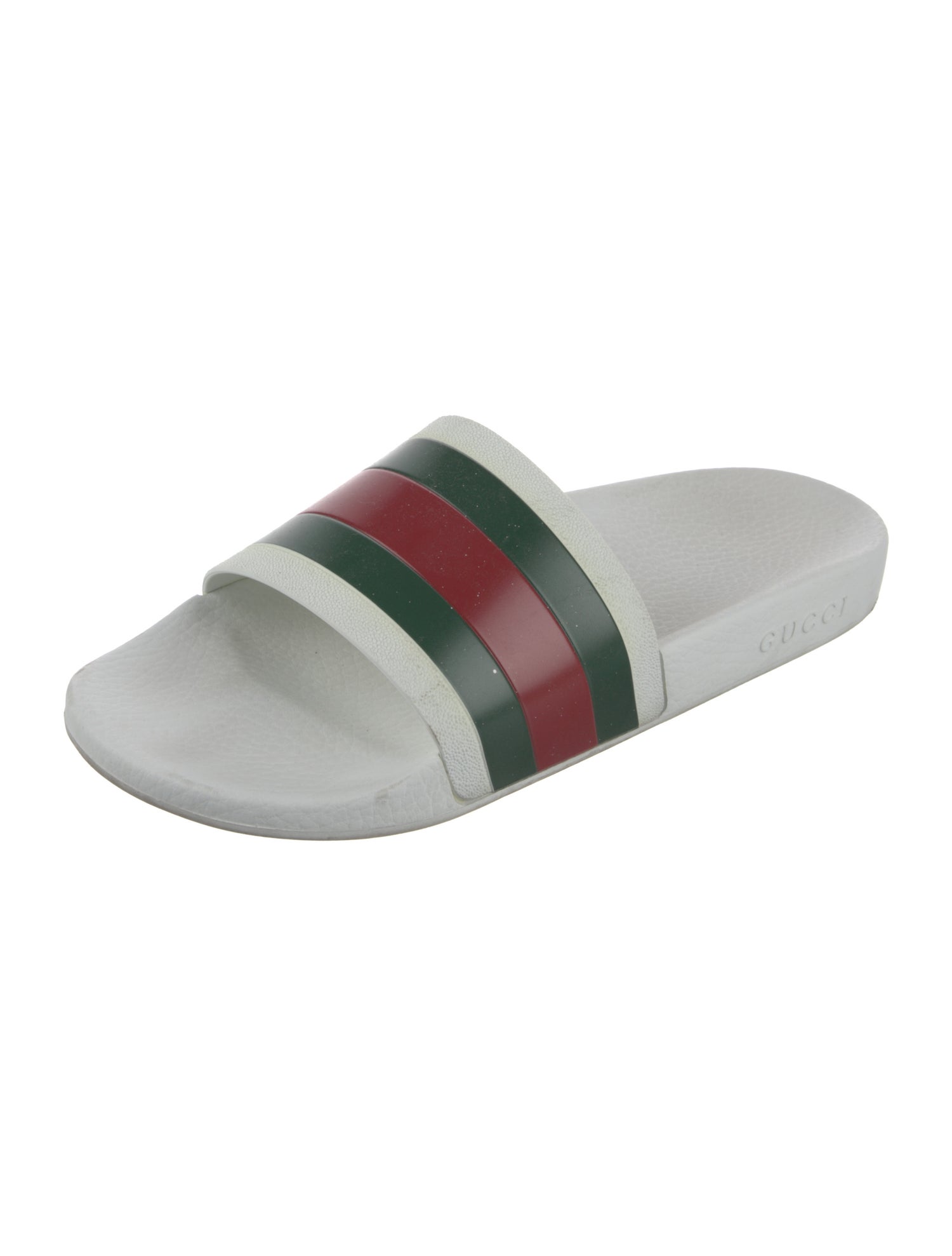 Gucci Rubber Slide Web Accent Slides