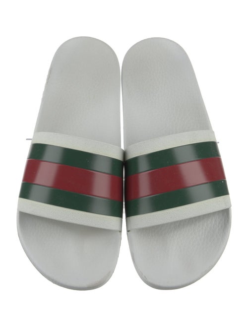 Gucci Rubber Slide Web Accent Slides