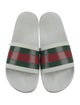 Gucci Rubber Slide Web Accent Slides