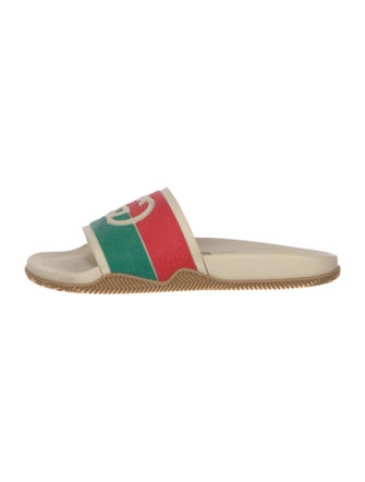 Gucci Web Accent Rubber Slides