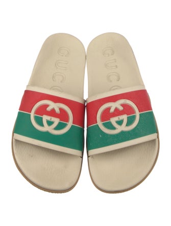 Gucci Web Accent Rubber Slides