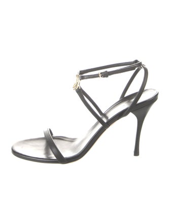 Gucci Interlocking G Logo Leather Sandals