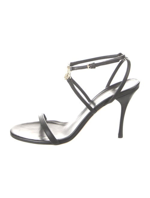 Gucci Interlocking G Logo Leather Sandals