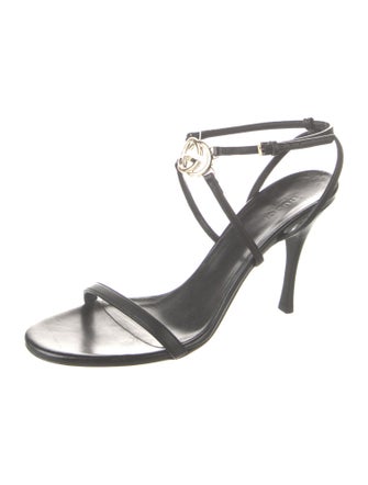 Gucci Interlocking G Logo Leather Sandals