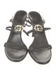 Gucci Interlocking G Logo Leather Sandals