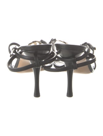 Gucci Interlocking G Logo Leather Sandals