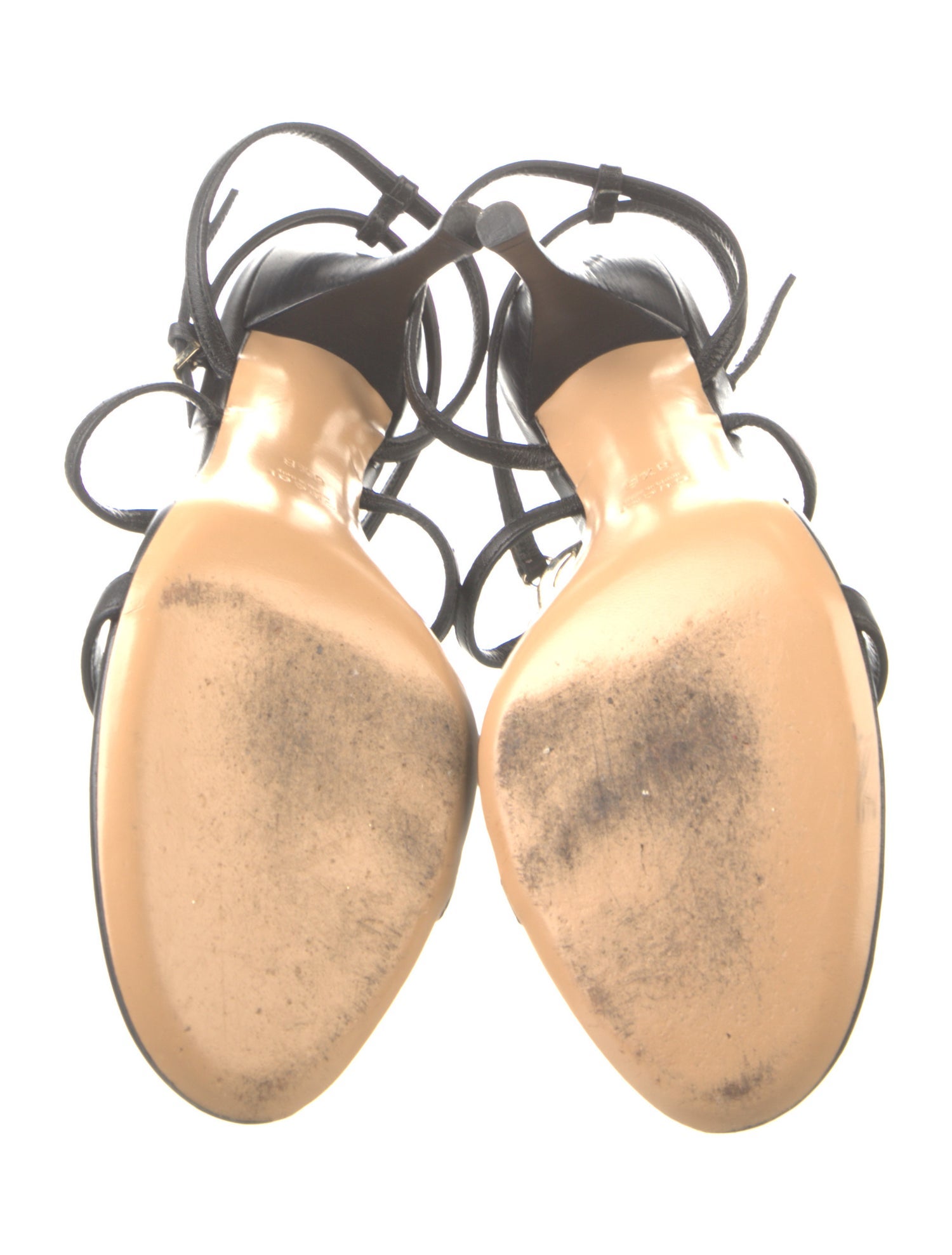 Gucci Interlocking G Logo Leather Sandals