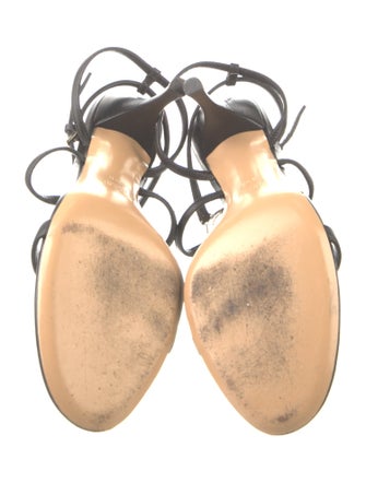 Gucci Interlocking G Logo Leather Sandals