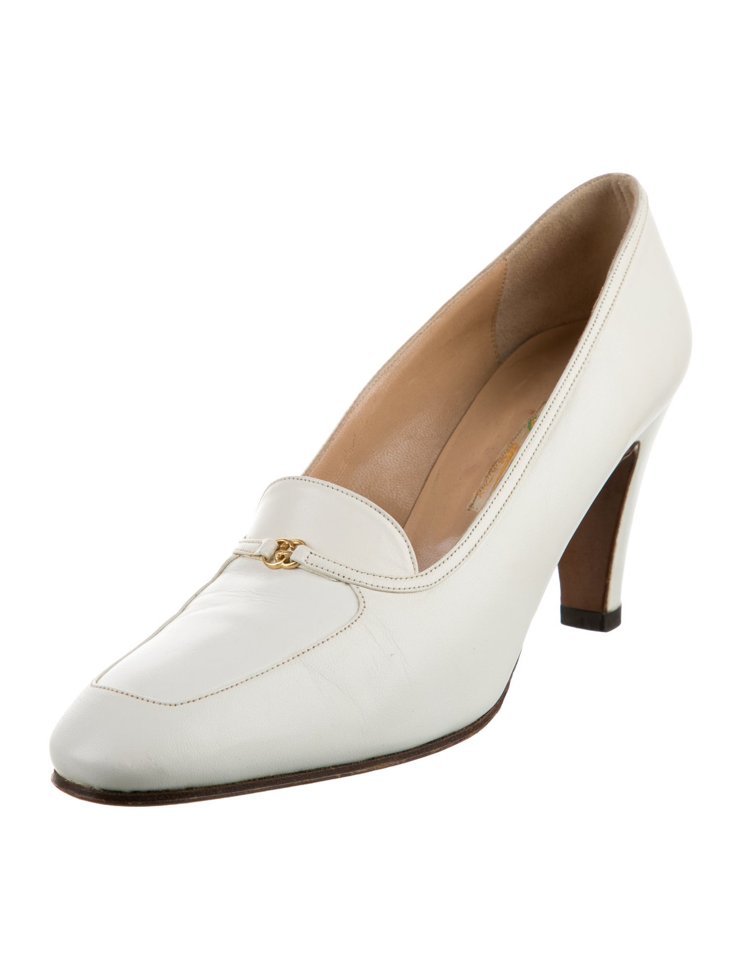 Gucci 1955 Horsebit Accent Leather Pumps