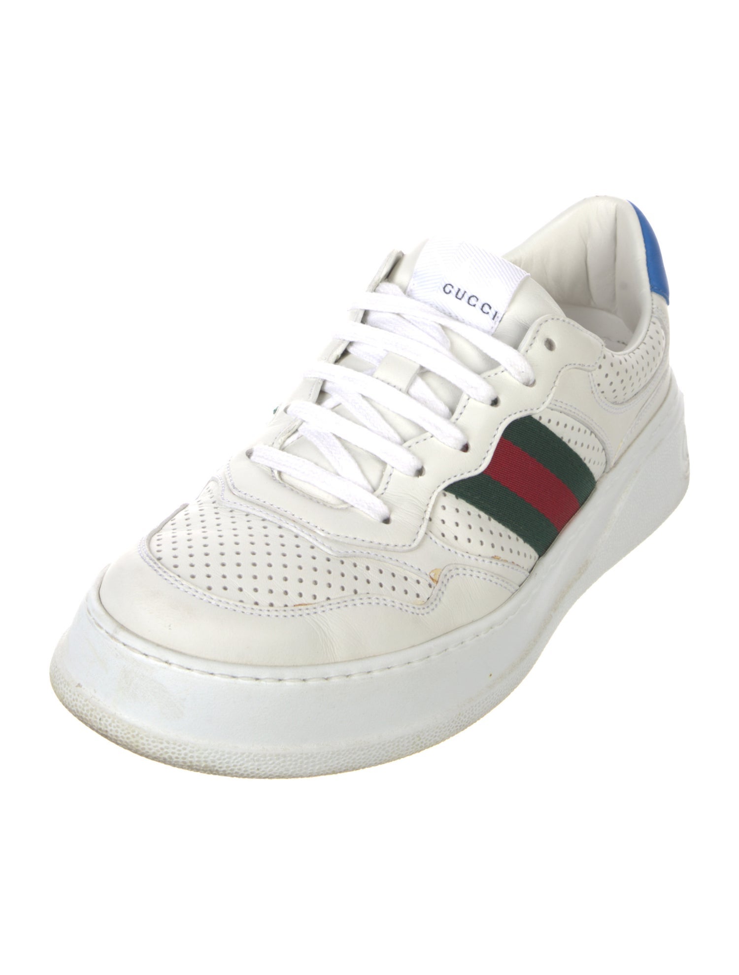 Gucci Web Accent Leather Sneakers