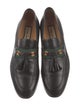 Gucci Web Accent Leather Dress Loafers