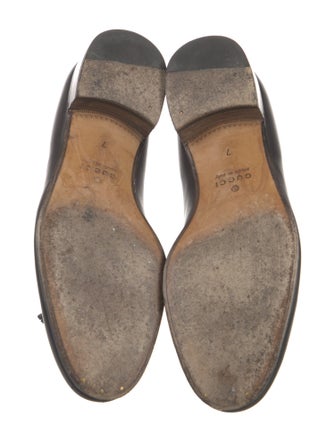 Gucci Web Accent Leather Dress Loafers