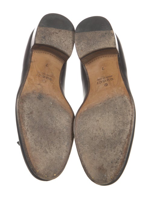 Gucci Web Accent Leather Dress Loafers