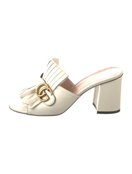 Gucci Running GG Logo Leather Slides