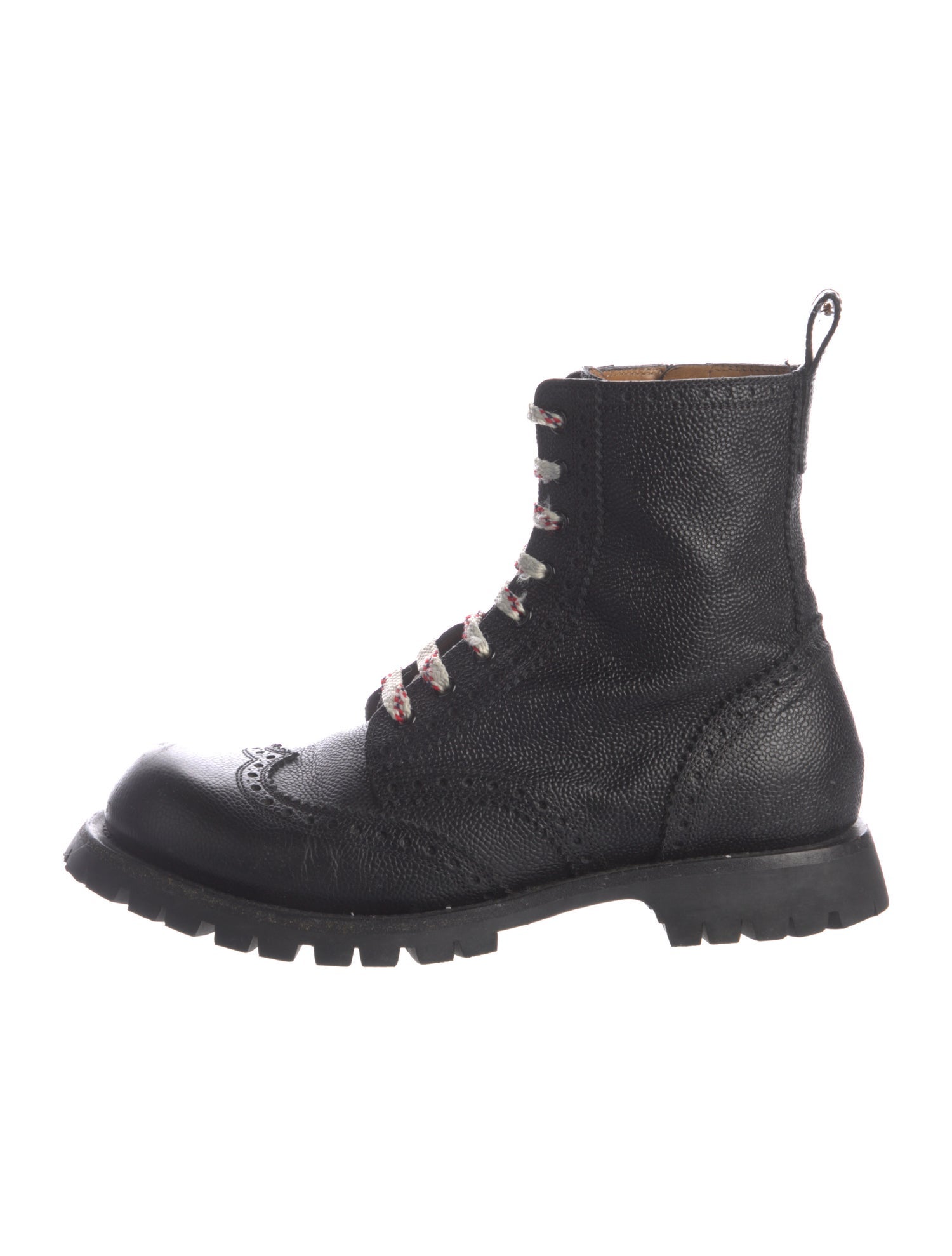 Gucci Leather Combat Boots