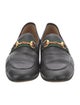 Gucci Web Accent Leather Dress Loafers