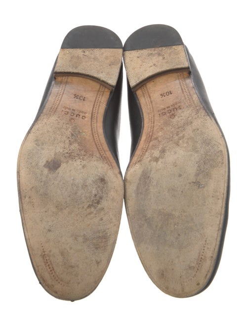 Gucci Web Accent Leather Dress Loafers