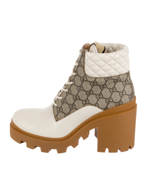 Gucci Quilted Pattern Combat Boots