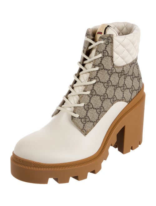 Gucci Quilted Pattern Combat Boots