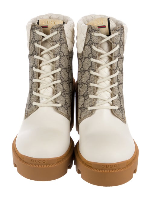 Gucci Quilted Pattern Combat Boots