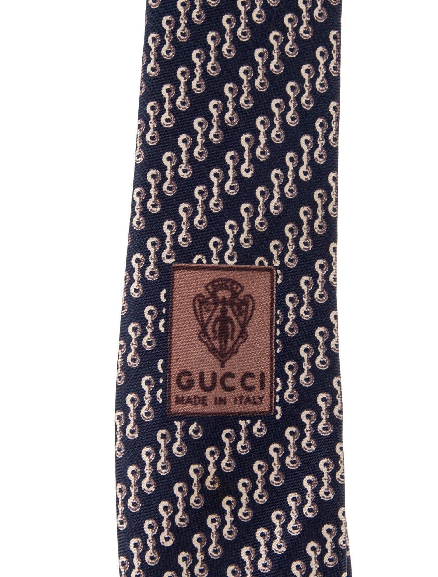 Gucci Blue Pattern Print Tie
