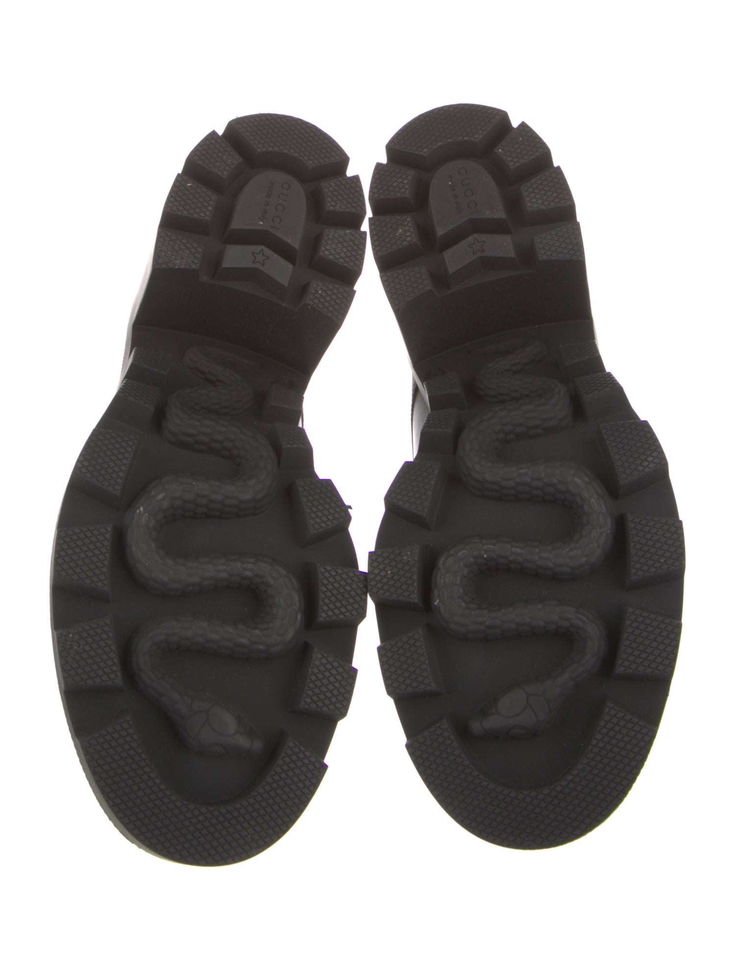 Gucci GG Supreme Leather Combat Boots