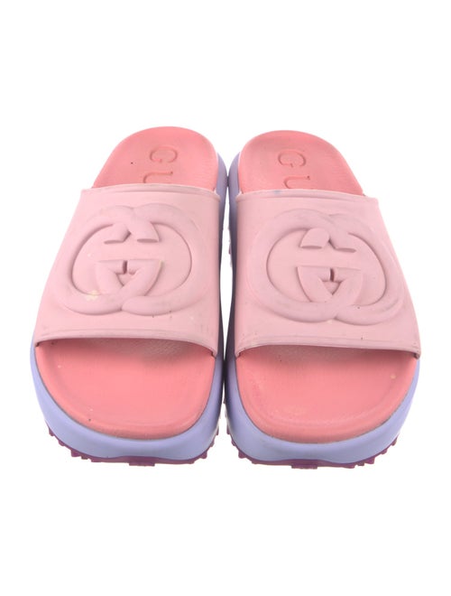 Gucci Interlocking G Logo Rubber Slides