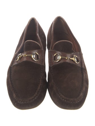Gucci Horsebit Accent Suede Loafers