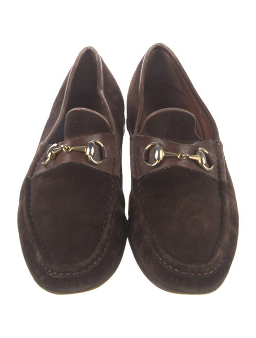 Gucci Horsebit Accent Suede Loafers