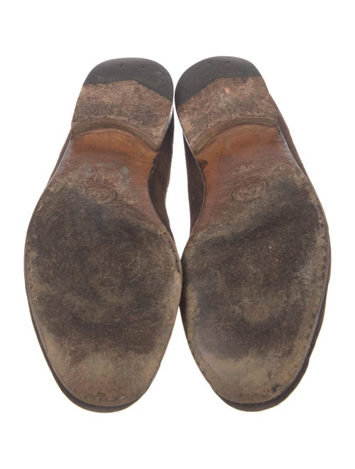 Gucci Horsebit Accent Suede Loafers