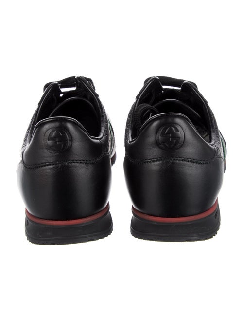 Gucci Web Accent Leather Sneakers