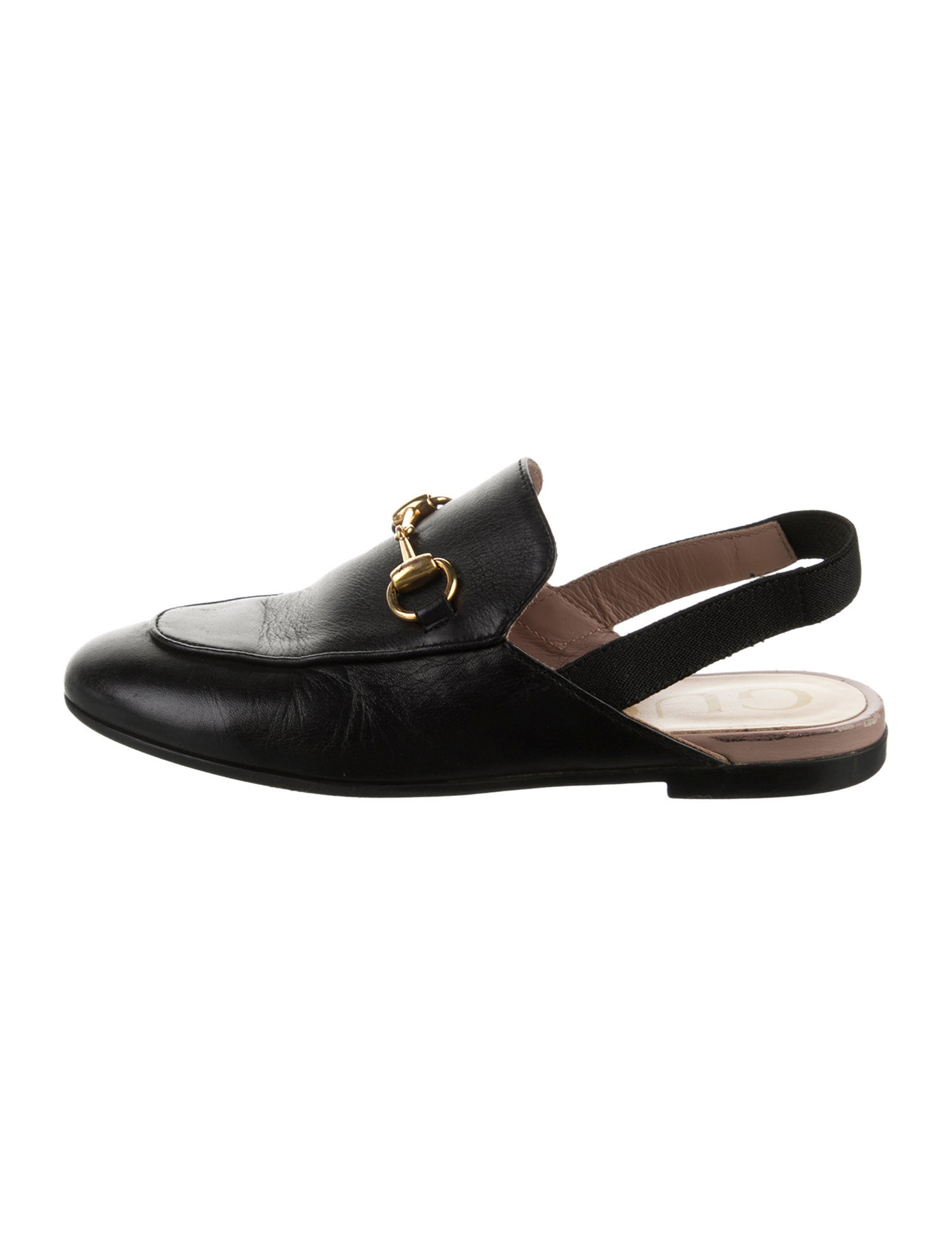 Gucci Girls' Leather Slingback Mules