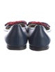 Gucci Web Accent Leather Ballet Flats