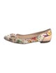 Gucci Flora Print Canvas Ballet Flats