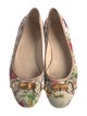Gucci Flora Print Canvas Ballet Flats