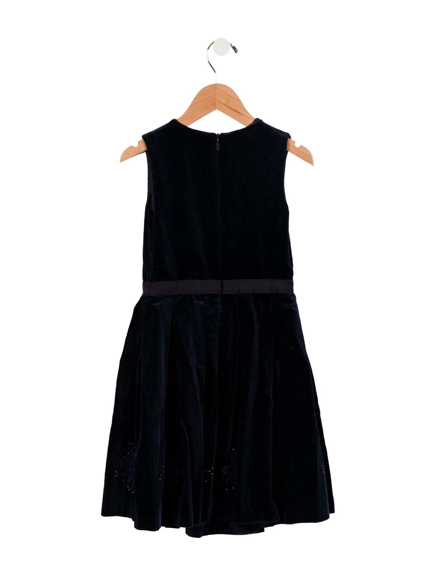 Gucci Girls' Velvet Crystal Accent Dress