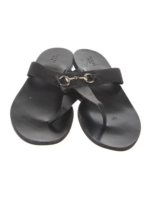 Gucci Horsebit Accent Leather Slides