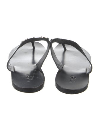 Gucci Horsebit Accent Leather Slides