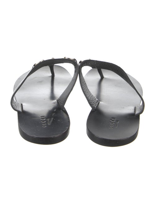 Gucci Horsebit Accent Leather Slides