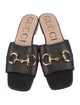Gucci Horsebit Accent Leather Slides