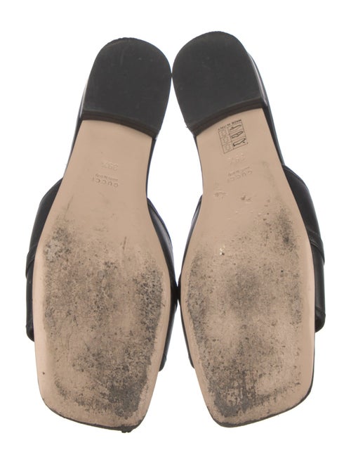 Gucci Horsebit Accent Leather Slides