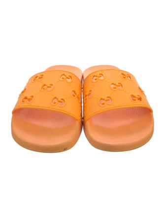 Gucci Rubber Cutout Accent Slides