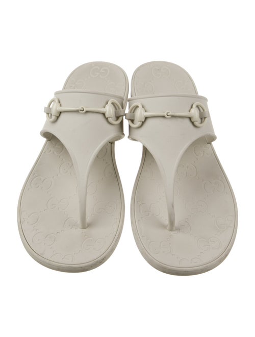 Gucci Horsebit Accent Rubber Flip Flops