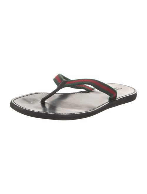 Gucci Web Accent Leather Slides