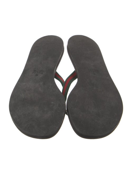 Gucci Web Accent Leather Slides