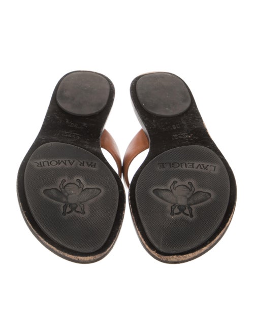 Gucci Double G Logo Leather Slides